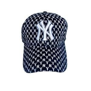 MLB NY Logo Black and White Cap